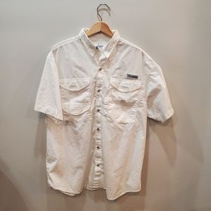 Columbia PFG White Button Down Shirt